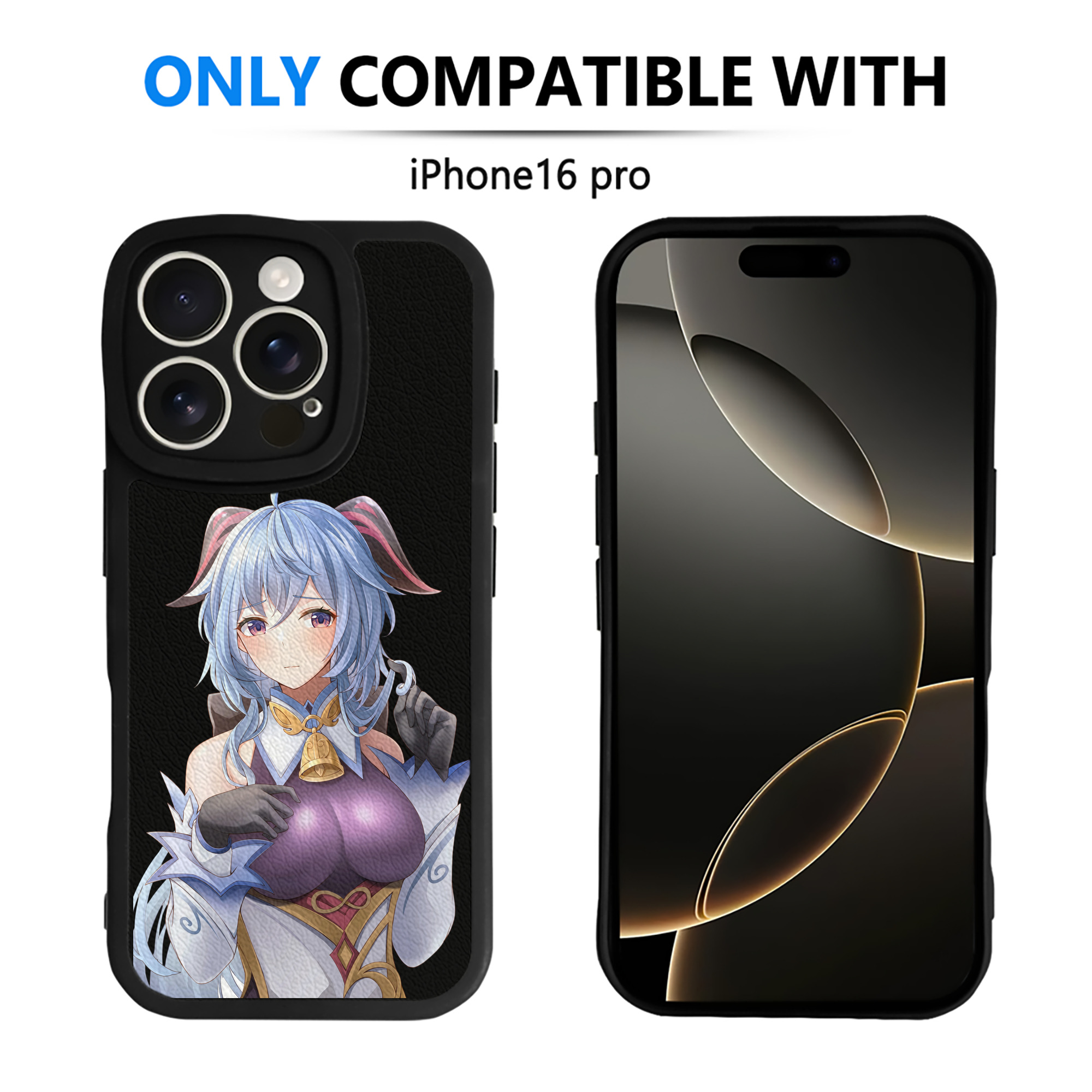 げんし神 甘雨 かんう genshin Ganyu 【iPhone 16シリーズ対応】シリコンスマホケース（レザー調） 材質：シリコン